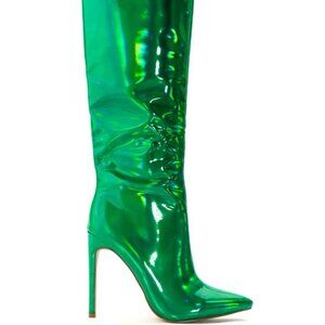 AZALEA WANG " NOT YOUR AVERAGE GREEN  " Stiletto Boots ( BRAND NEW!! )